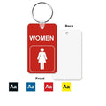 Womens Restroom Mini Engraved Key Tag