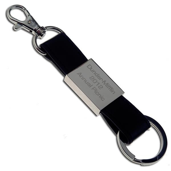 Faux Leather Strap with Clip and Keyring - PERSONALIZED