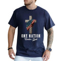 MAPTEES One Nation Under God Graphic Tee, Faith and Freedom T-shirt For Men, Patriotic Christian Shirt, 4th Of July Men Tee, American Religious Shirt