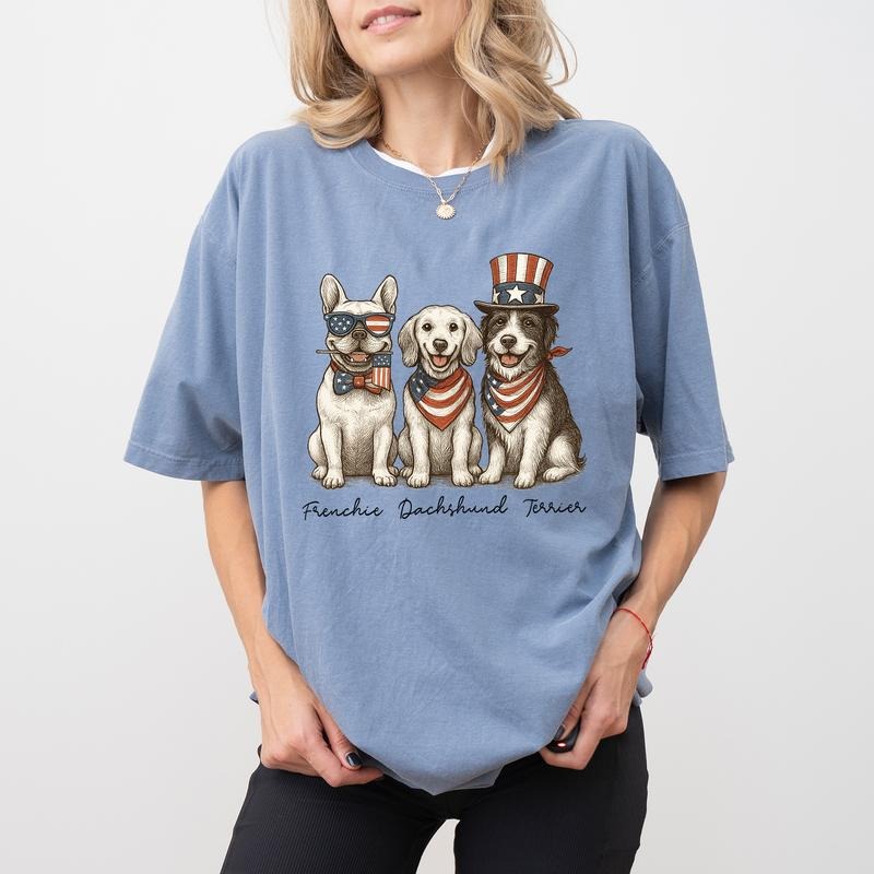 MAPTEES Subtle FDT Comfort Colors Shirt, Sarcastic 4th Of July T-shirt, Frenchie Dachshund Terrier Sarcastic Graphic Tee, Funny Independence Day Tee