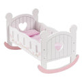 Wooden Baby Doll Crib with Bedding - Fits 18" Dolls
