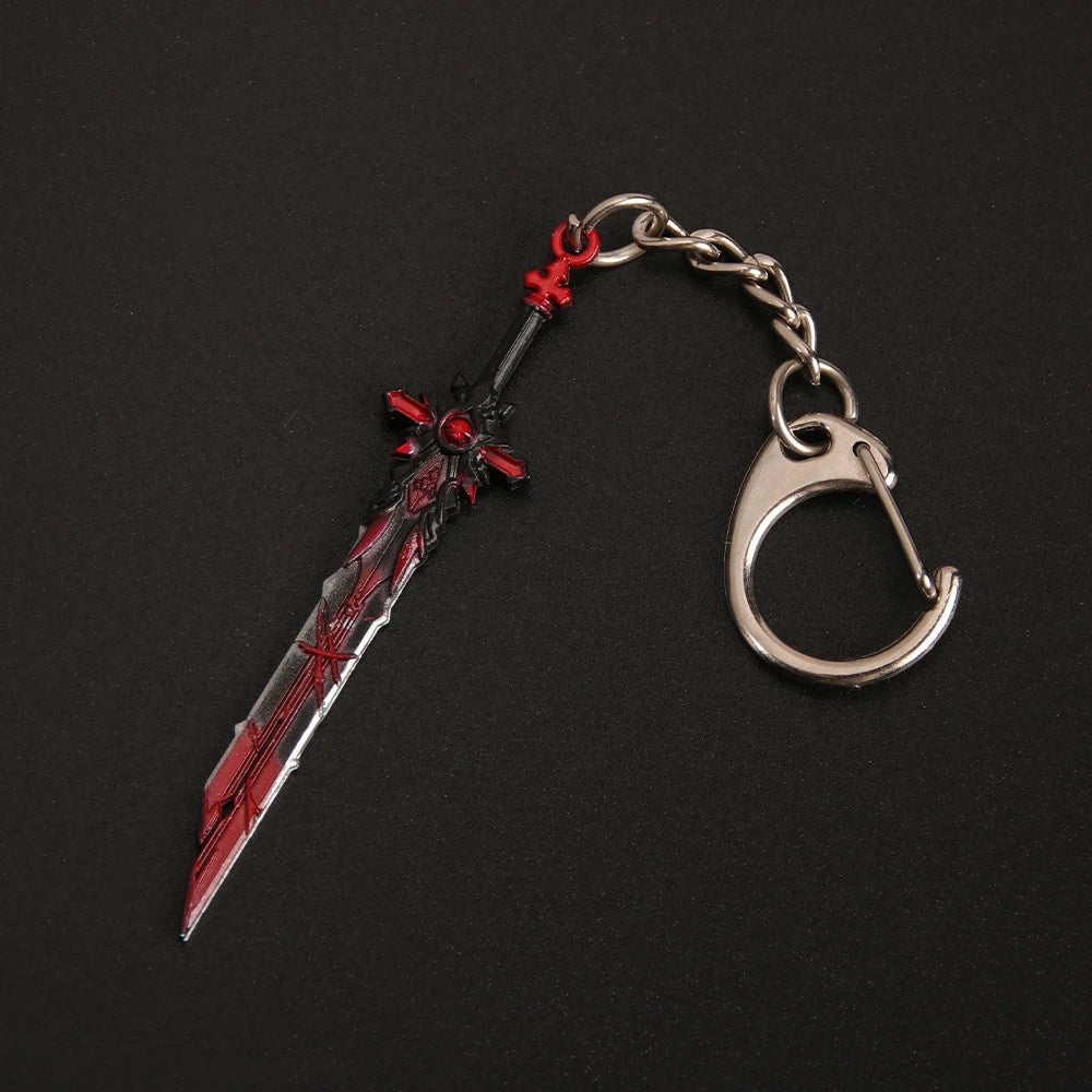 Genshin Impact Weapon 'Wolf's Gravestone' Keyring Metal Keychain