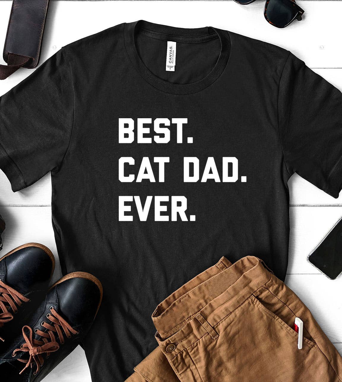 Best Cat Dad Ever - Cats Animal Lover Funny Silly T-Shirt