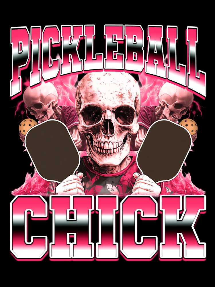 Pickleball Chick Pickleball Player 90s Bootleg Style by PaulTSchafer Unisex T-shirt, Sweatshirt, Hoodie, Long Sleeve Tee