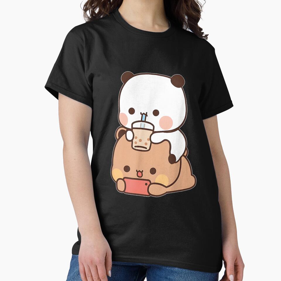 DuDu Bear and BuBu Panda enjoying time together by IsDesignHub Unisex T-shirt, Sweatshirt, Hoodie, Long Sleeve Tee