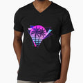 80s Retro Miami Neon Vaporwave Aesthetic Sunset by amos20111 Unisex T-shirt, Sweatshirt, Hoodie, Long Sleeve Tee