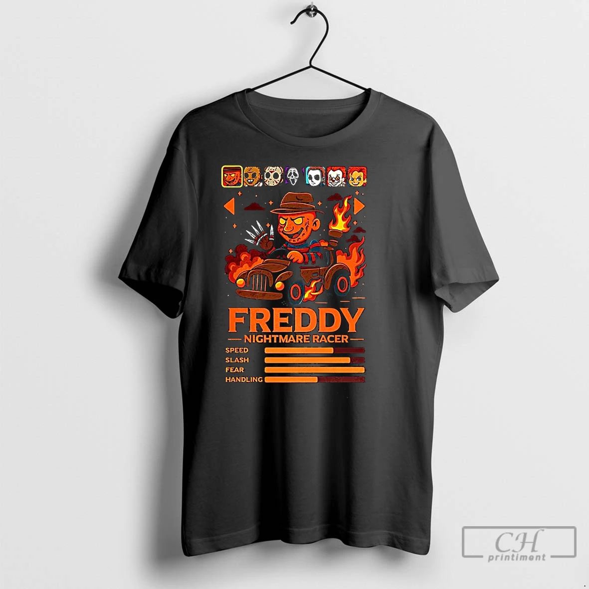 Classic Fereddy Nightmare Racer Video Game Halloween Unisex T-shirt, Sweatshirt, Hoodie, Long Sleeve Tee